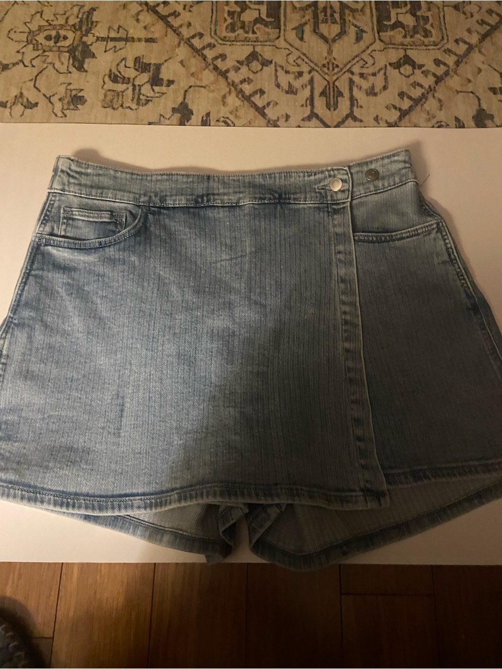 Ava & Viv Light Blue Denim Skort Shorts